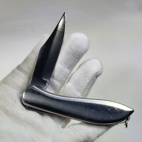 Silver Pocket Knife with Gold Accent - Picture 8 of 14